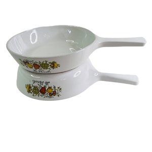 2 Corning Ware Spice of Life Skillet Pans 6.5" P-83-B USA
